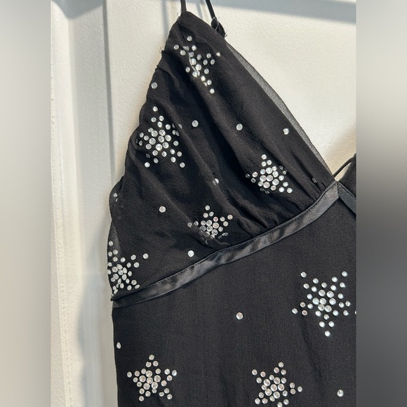 Y2K Betsey Johnson Rhinestone Stars Dress- Ribbon Corset -Mint condition Size 4 - Picture 5 of 13